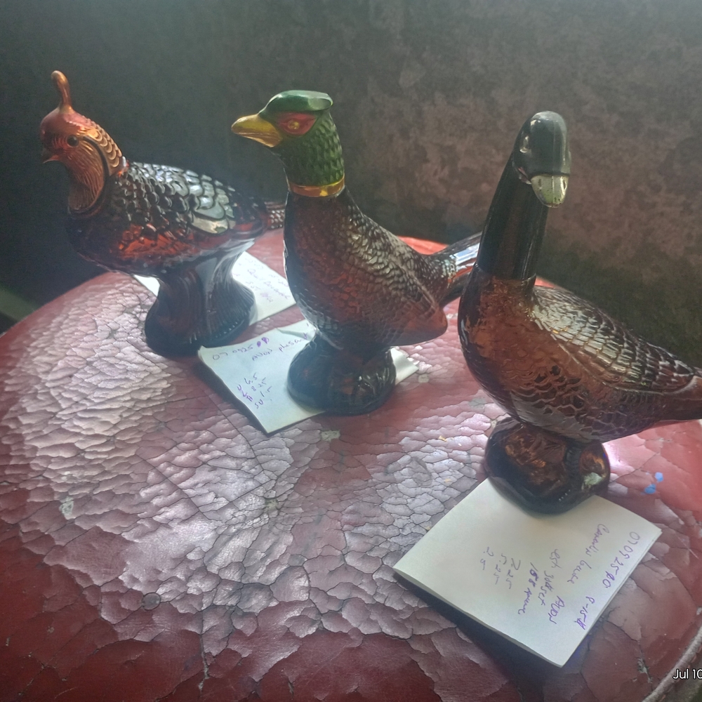 Avon Green and Brown Bird Decor Accents